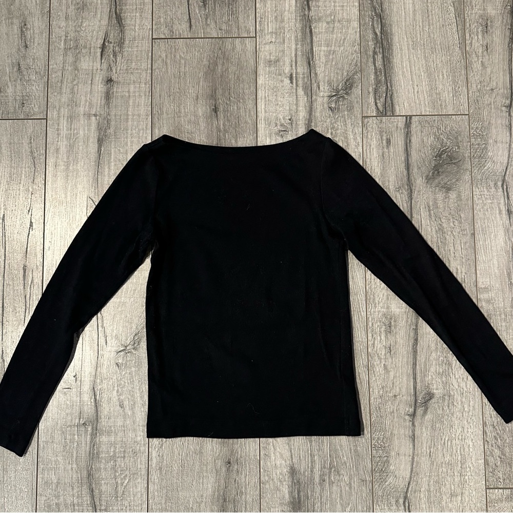 Black boat neck sweater